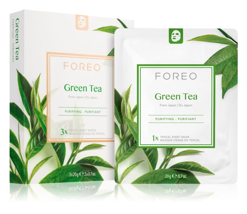 FOREO Farm to Face Sheet Mask Green Tea 3 x 20 ml