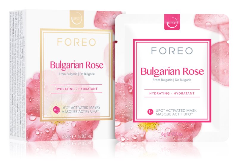 FOREO ™ UFO Bulgarian Rose moisturizing mask 6 x 6 g
