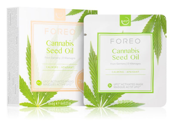 FOREO ™ UFO Cannabis Seed Oil Soothing mask with hemp oil 6 x 6 g