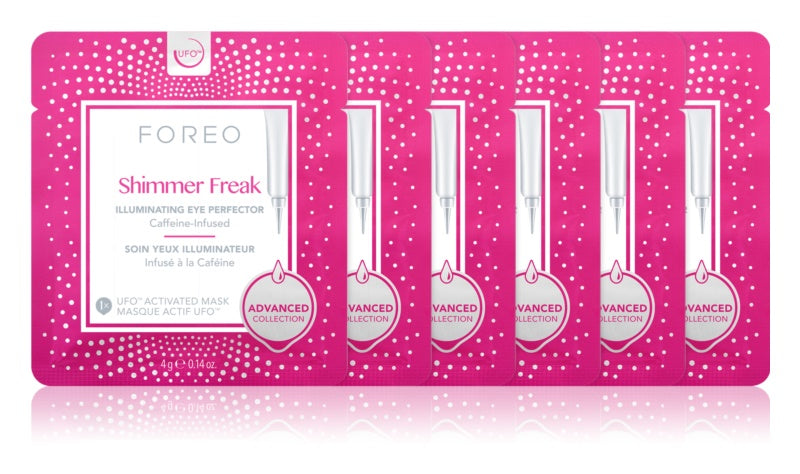 FOREO ™ UFO Shimmer Freak brightening mask against swelling and dark circles 6 x 4 g