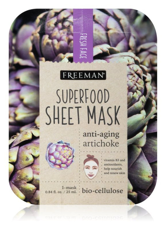 Freeman Superfood Artichoke anti-aging sheet mask 25 ml