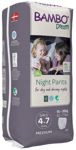 Bambo Dreamy Night Pants Girl 4-7 years 15-35 kg night diaper panties 10 pcs