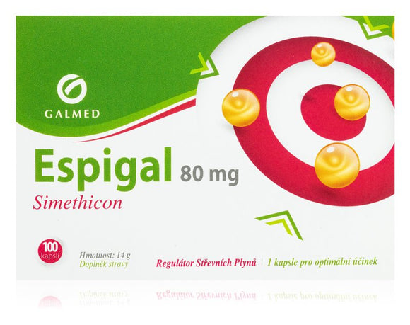 Galmed Espigal 80 mg Simethicon 100 capsules
