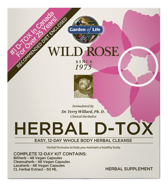 Garden of Life Herbal D-Tox Wild Rose Complete 12-day kit