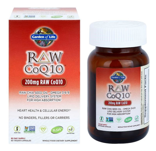 Garden of Life Raw 200 mg CoQ10 - 60 Vegan Capsules