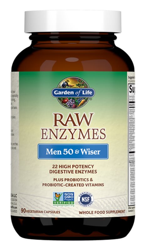 Garden of Life RAW Enzymes Men 50 & Wiser 90 vegetarian capsules