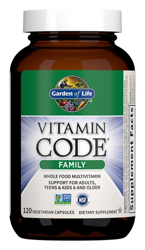 Garden of Life RAW Vitamin Code Family 120 vegetarian capsules