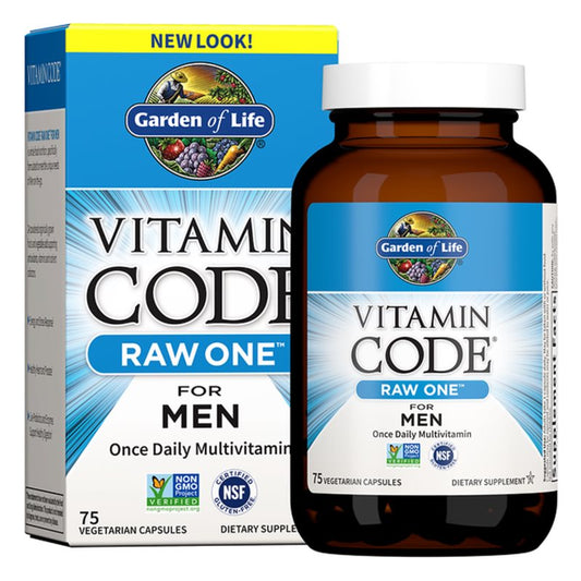 Garden of Life RAW Vitamin Code One for Men 75 vegetarian capsules