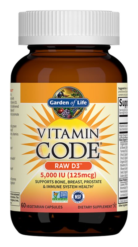 Garden of Life Vitamin Code RAW D3 5000 I.U. 60 vegetarian capsules