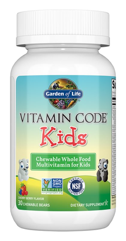 Garden of Life Vitamin Code RAW Kids 30 chewable bears