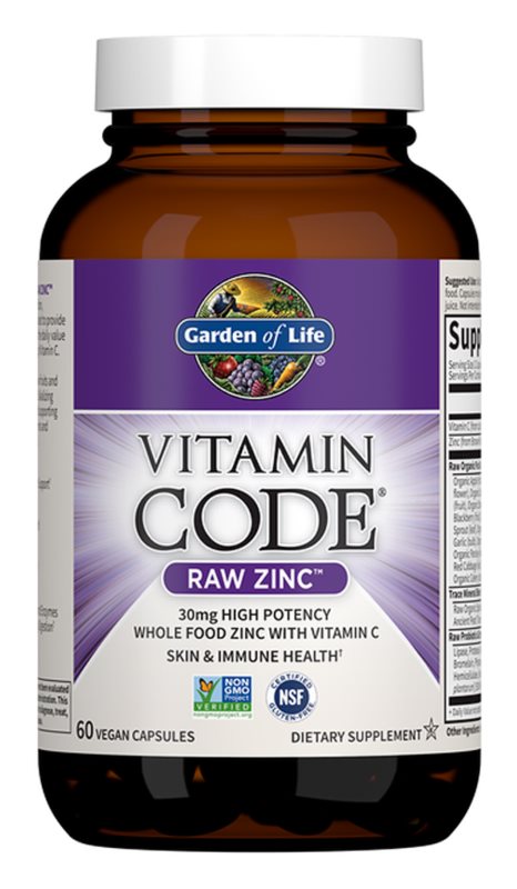 Garden of Life Vitamin Code RAW Zinc 60 tablets