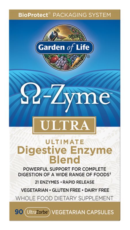 Garden of Life Ω-Zyme ULTRA Ultimate Digestive Enzyme Blend 90 Vegetarian Capsules