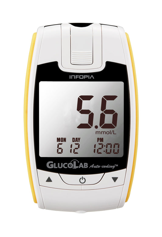 Glucolab Glucometer with 25 test strips + 25 lancets - mydrxm.com