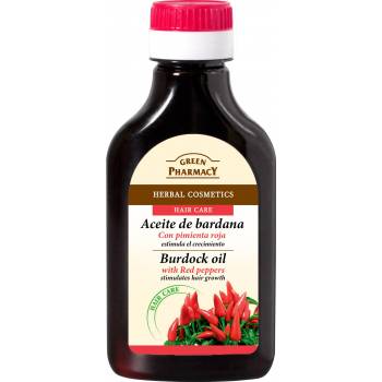 Green Pharmacy Burdock oil with chili peppers for hair growth 100 ml - mydrxm.com