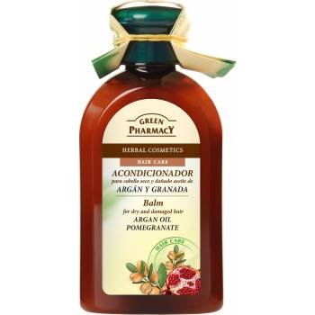 Green Pharmacy Argan oil and pomegranate balm for dry and damaged hair 300 ml - mydrxm.com