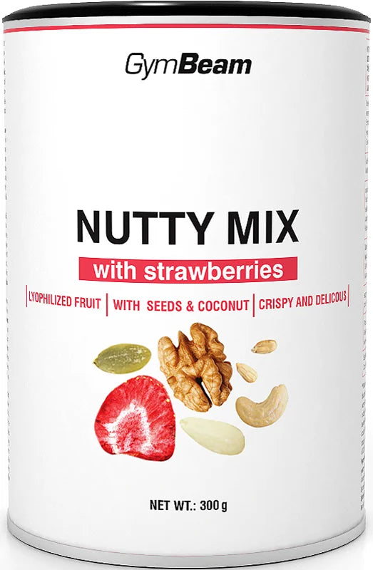 GymBeam Nutty Mix with Strawberries 300 g