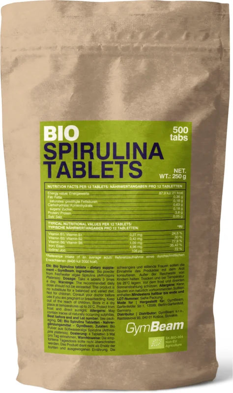 GymBeam Spirulina BIO 500 tablets