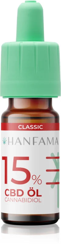 Hanfama CBD Classic 15% drops for regeneration of irritated gums 10 ml