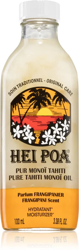 Hei Poa Pure Tahiti Monoï Oil Frangipani multifunctional body and hair oil 100 ml