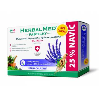 Dr. Weiss HerbalMed Sage + ginseng + vitamin C SUGAR FREE 24 + 6 lozenges - mydrxm.com
