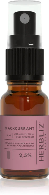 Herbliz Blackcurrant CBD Oil 2,5% oral spray 10 ml