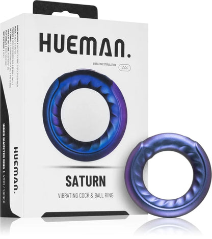 HUEMAN Saturn Vibrating Cock/Ball Ring 8.3 cm