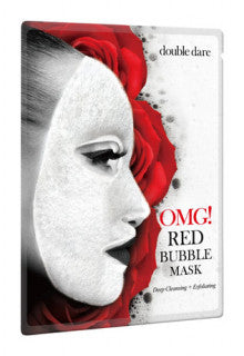 OMG! double dare RED bubble face mask, 1 pc