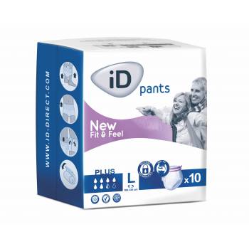 iD Pants Fit & Feel Large Plus slip-on panties 10 pcs - mydrxm.com