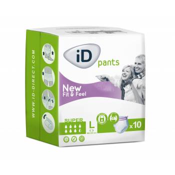 iD Pants Fit & Feel Large Super diaper slip-on 10 pcs - mydrxm.com