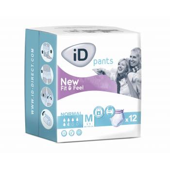 iD Pants Fit & Feel Medium Normal slip-on panties 12 pcs - mydrxm.com