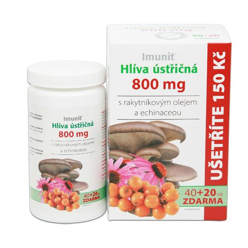 Oyster Mushroom 800 mg with sea buckthorn and echinacea 60 capsules - mydrxm.com