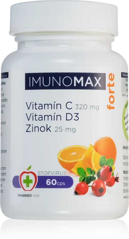 Immunomax Vitamin C + D + Zinc FORTE 60 capsules