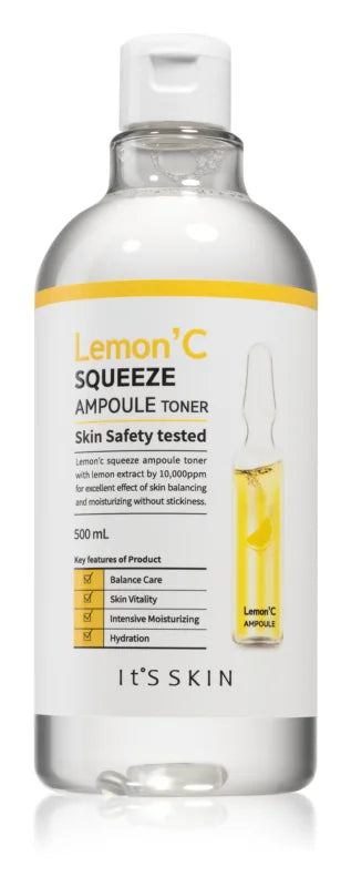 It's Skin Lemon' C Squeeze Exfoliating cleansing tonic 500 ml