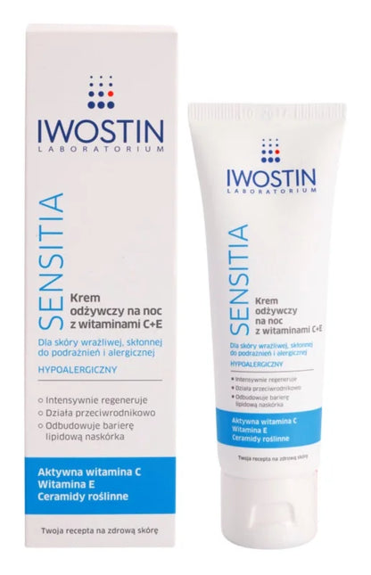 iwostin Sensitia nourishing night cream with vitamins C and E 50 ml