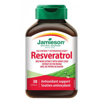 Jamieson Resveratrol 50 mg red wine extract 30 capsules - mydrxm.com