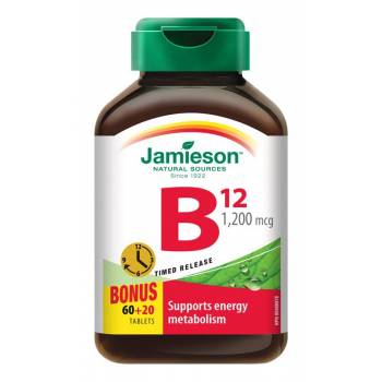 Jamieson Vitamin B12 sustained release 1200 mcg 80 tablets - mydrxm.com