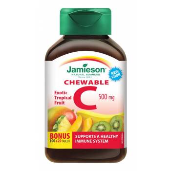 Jamieson Vitamin C 500 mg tropical fruit 120 chewable tablets - mydrxm.com