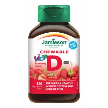 Jamieson Vitamin D3 Kids Strawberry 100 Chewable Tablets - mydrxm.com