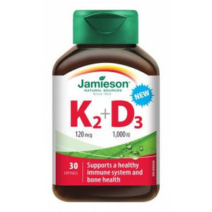 Jamieson Vitamins K2 120 μg and D3 1000 IU 30 capsules - mydrxm.com
