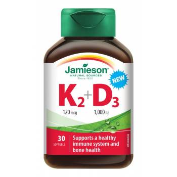 Jamieson Vitamins K2 120 μg and D3 1000 IU 30 capsules - mydrxm.com