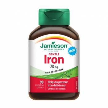 Jamieson Gentle Iron 28 mg 90 capsules - mydrxm.com