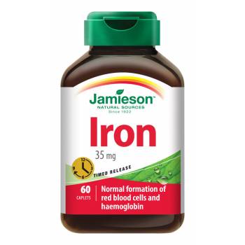 Jamieson Sustained-release Iron 35 mg 60 tablets - mydrxm.com