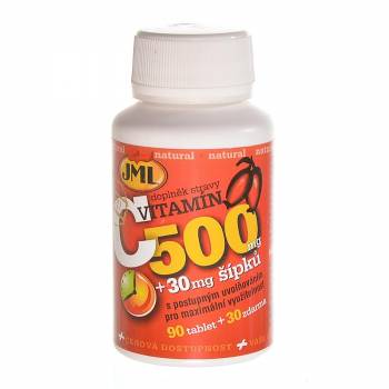 JML Vitamin C 500 mg gradually released rosehip 120 tablets - mydrxm.com