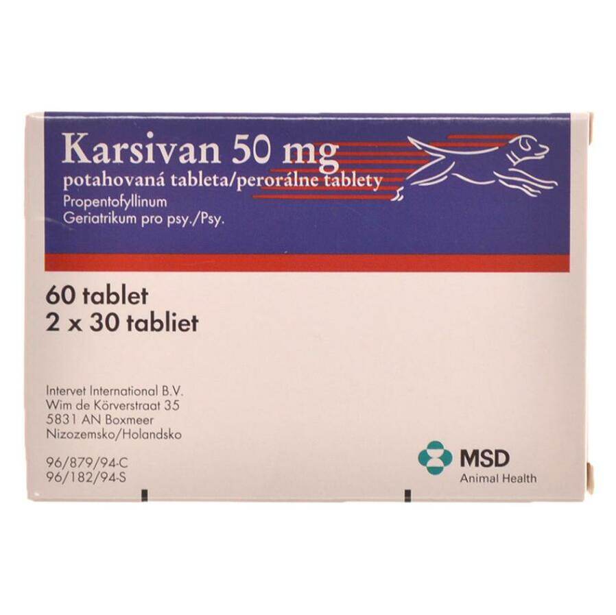 Karsivan Für Hunde Propentofylin 60 Filmtabletten 50 Mg