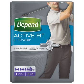 Depend Active-Fit for men size L incontinence briefs 8 pcs - mydrxm.com