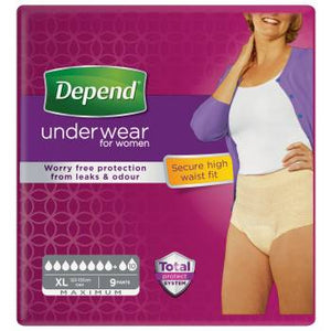 Depend Maximum underwear for Women XL stretch panties 9 pcs – My Dr. XM