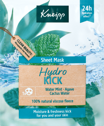Kneipp textile face mask Hydro Kick, 1 pc