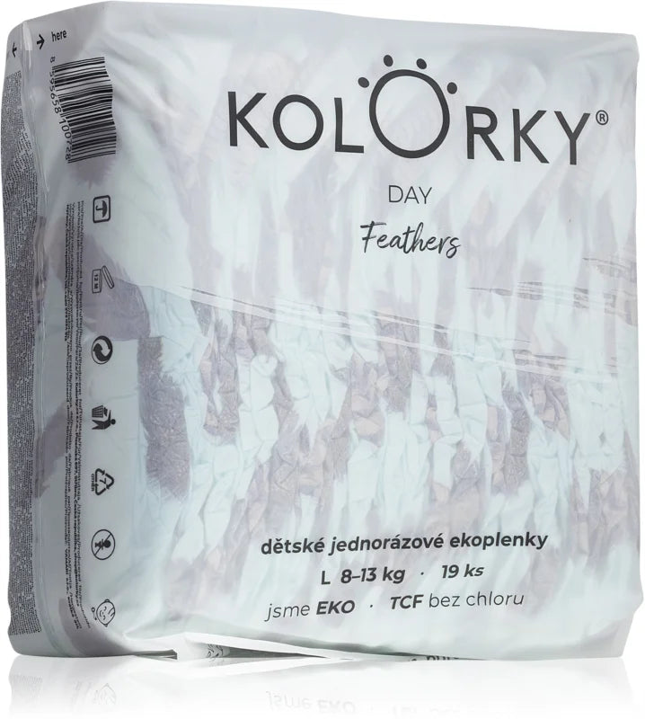 Kolorky Day Feathers disposable ECO diapers