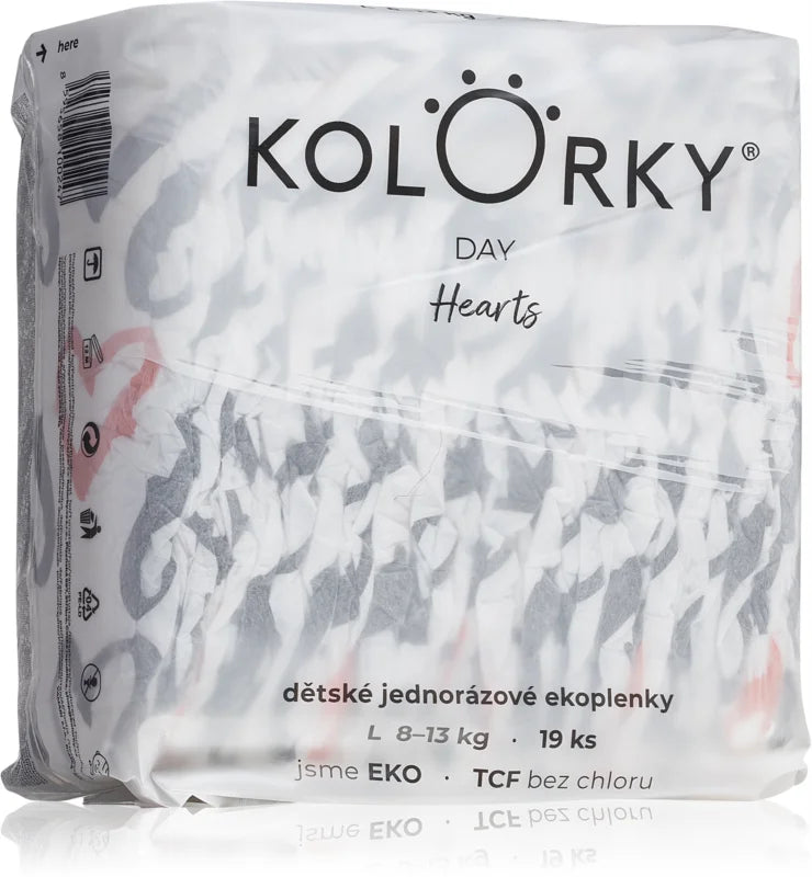 Kolorky Day Hearts disposable ECO diapers