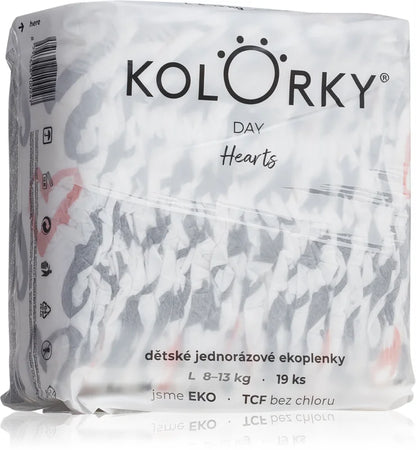 Kolorky Day Hearts disposable ECO diapers